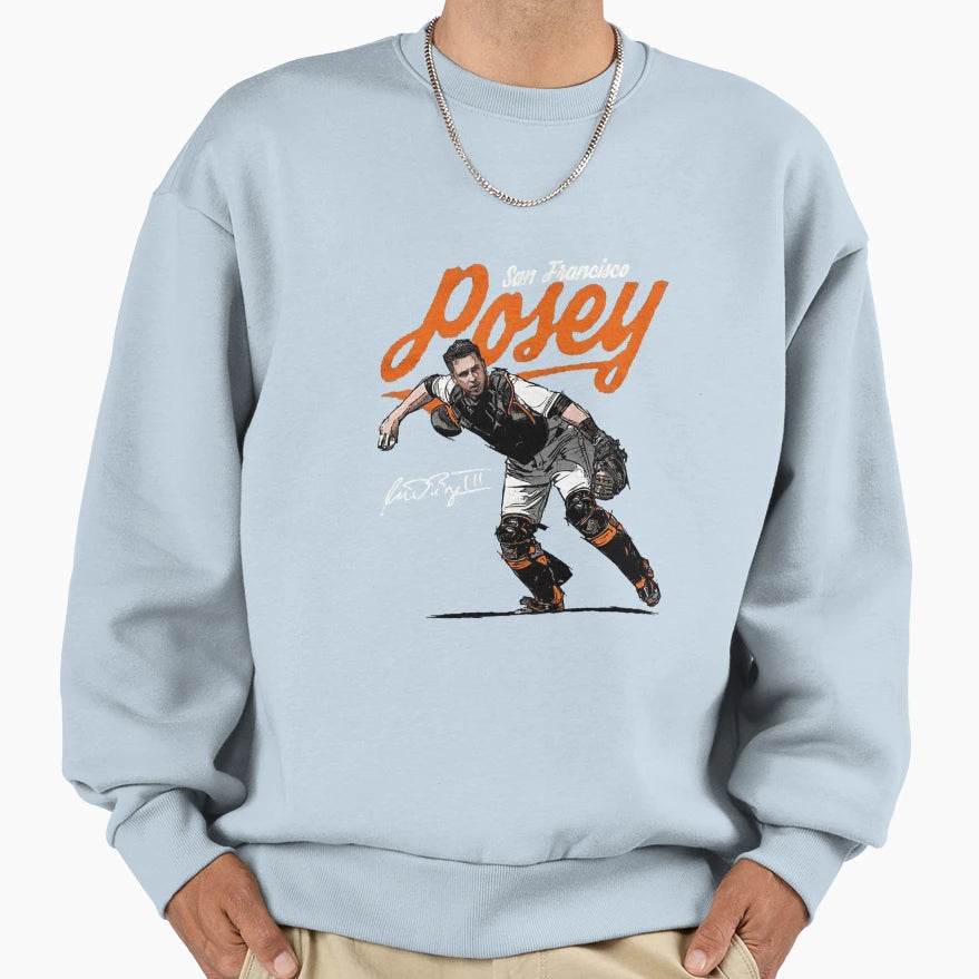 Buster Posey Base Sweatshirt - Minimalist Print for Adults - T-Shirt, Sweatshirt, Hoodie