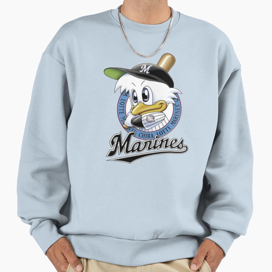 Chiba Lotte Marines Logo Sweatshirt - Streetwear Style for Adults - T-Shirt, Sweatshirt, Hoodie