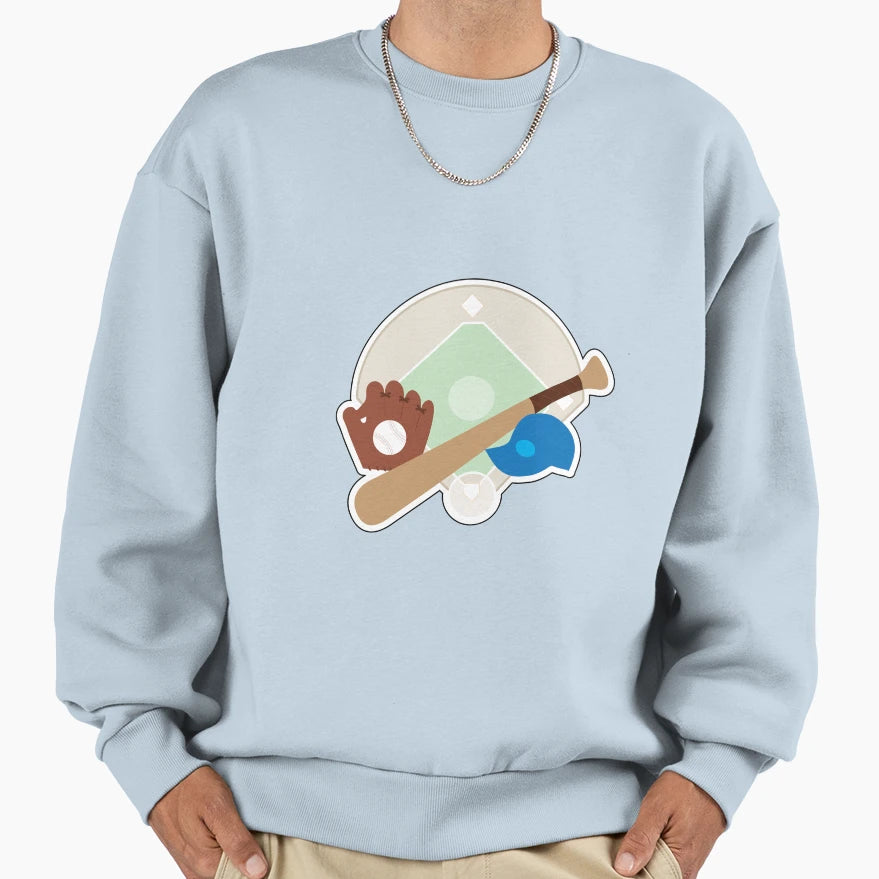 Baseball Stuff Sweatshirt - Graphic Print Men Women - T-Shirt, Sweatshirt, Hoodie