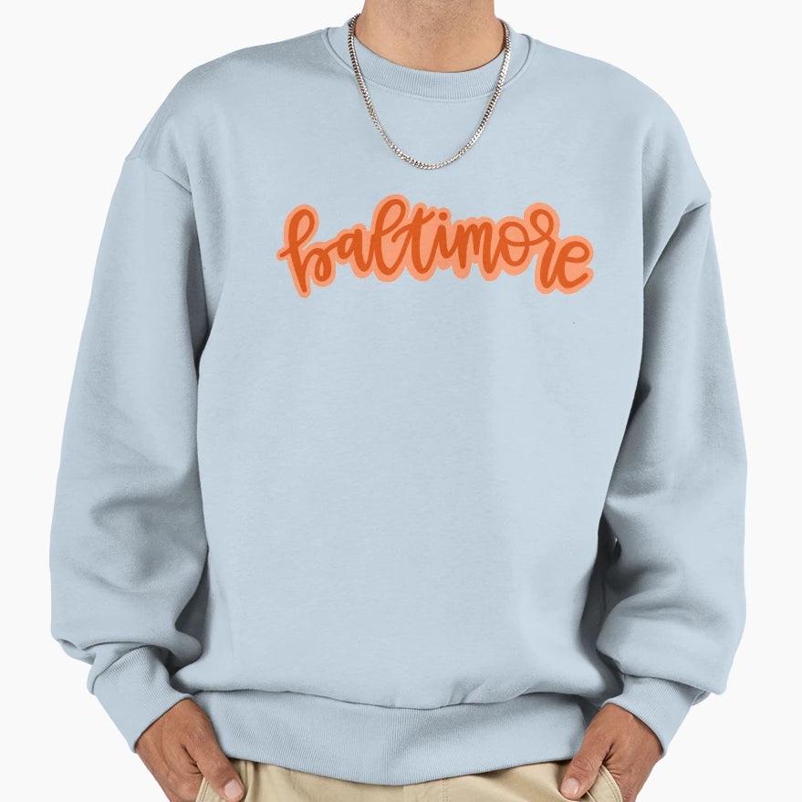 Baltimore Sweatshirt - Minimalist Print Men Women - T-Shirt, Sweatshirt, Hoodie