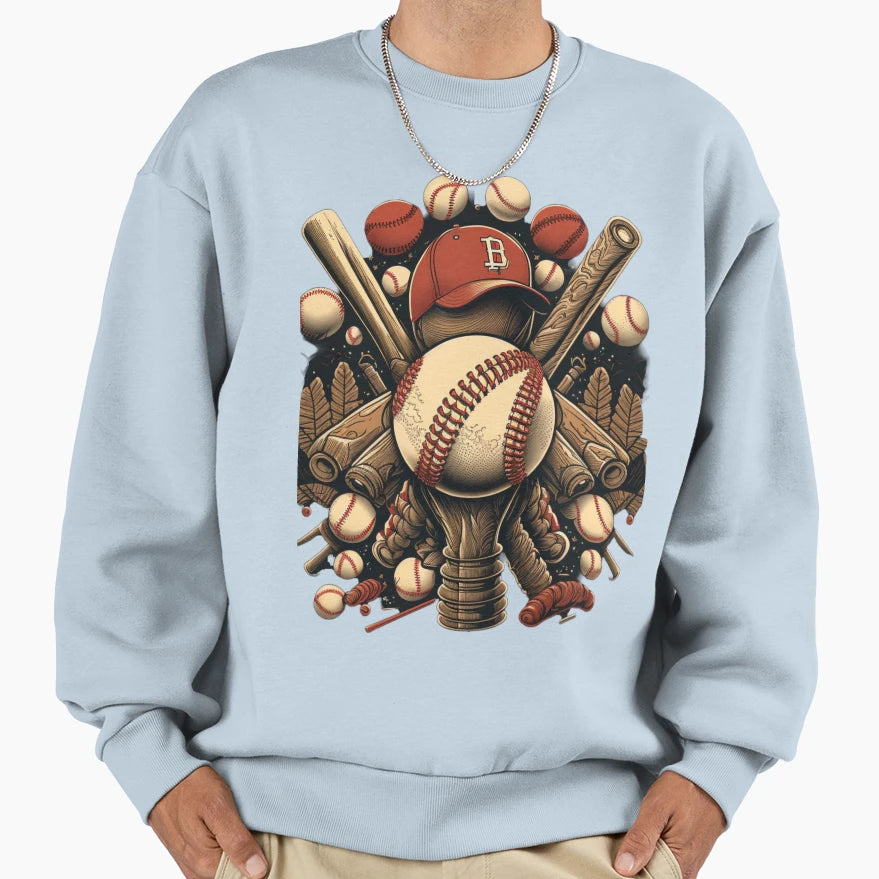 Baseball Sweatshirt - Casual Everyday Wear for Adults - T-Shirt, Sweatshirt, Hoodie