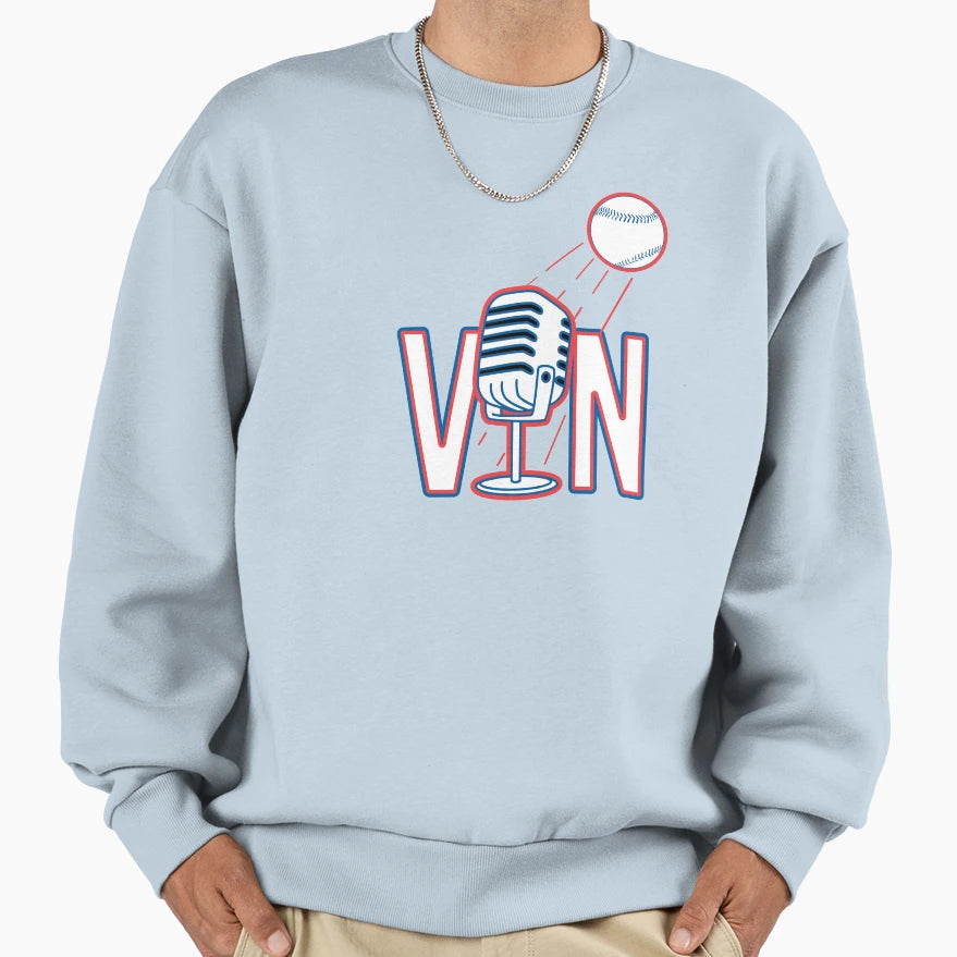 Vin Scully Microphone Sweatshirt - Graphic Print for Adults - T-Shirt, Sweatshirt, Hoodie