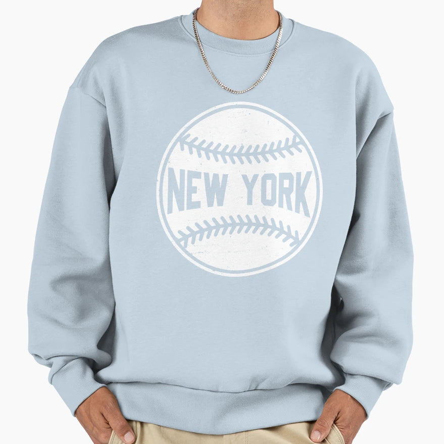 New York City Baseball Lover Sweatshirt - Minimalist Print Men Women - T-Shirt, Sweatshirt, Hoodie