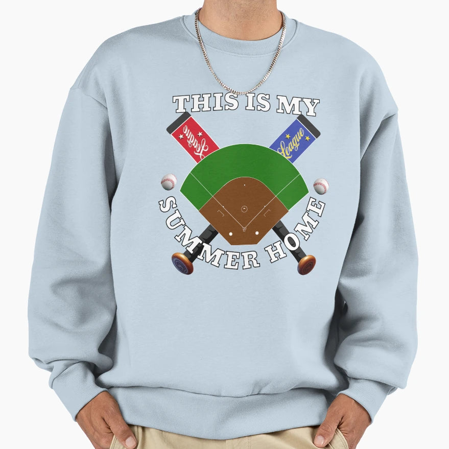 Ballpark Summer Home Sweatshirt - Custom Art Print Men Women - T-Shirt, Sweatshirt, Hoodie