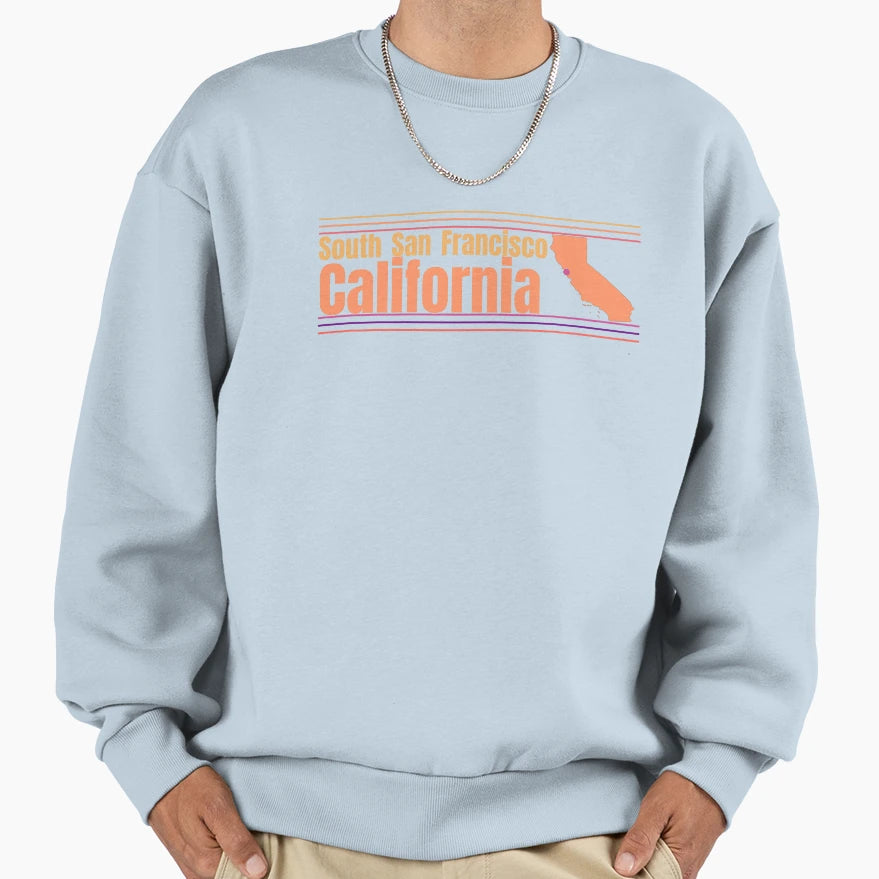 South San Francisco California City Sweatshirt - Trendy Graphic Men Women - T-Shirt, Sweatshirt, Hoodie