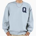 Navy Blue Letter Q Initial Monogram Sweatshirt - Streetwear Style Men Women - T-Shirt, Sweatshirt, Hoodie