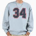 34 Navy Grey Red Sports Number Thirty Sweatshirt - Trendy Graphic Unisex - T-Shirt, Sweatshirt, Hoodie