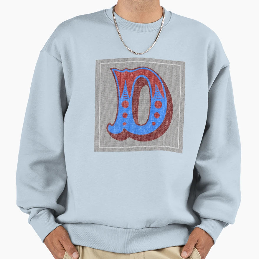 Circus Monogram D Linen Texture Sweatshirt - Minimalist Print Unisex - T-Shirt, Sweatshirt, Hoodie