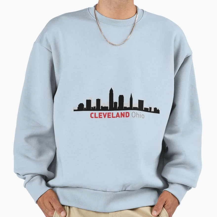 Cleveland Skyline Sweatshirt - Custom Art Print Unisex - T-Shirt, Sweatshirt, Hoodie
