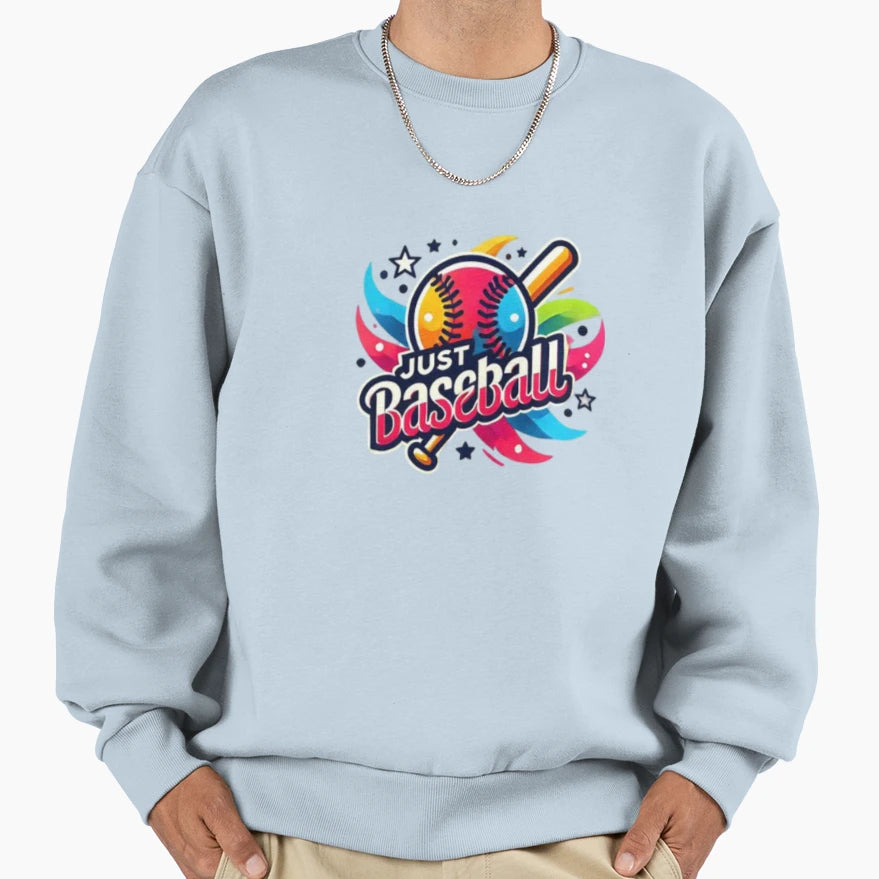 Just Baseball Sweatshirt - Minimalist Print for Adults - T-Shirt, Sweatshirt, Hoodie