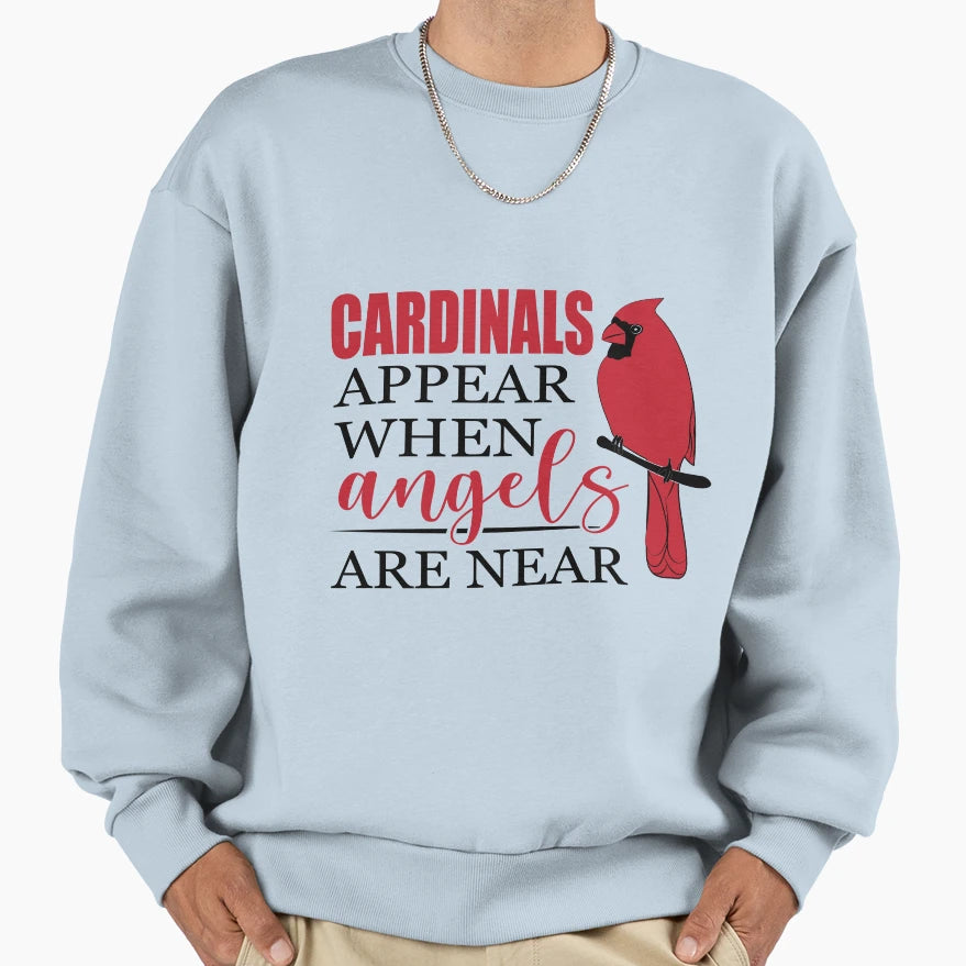 Cardinals Appear When Angels Sweatshirt - Casual Everyday Wear Men Women - T-Shirt, Sweatshirt, Hoodie