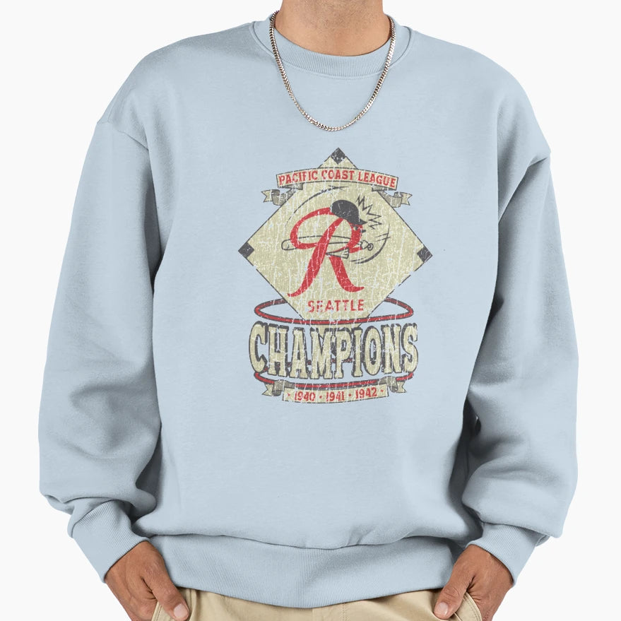Seattle Rainiers Baseball Sweatshirt - Novelty Apparel for Adults - T-Shirt, Sweatshirt, Hoodie