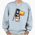 Houston Champ Texas Flag Astronaut Sweatshirt - Novelty Apparel for Adults - T-Shirt, Sweatshirt, Hoodie