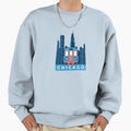 Chicago Train Usa City Skyline Sweatshirt - Casual Everyday Wear Unisex - T-Shirt, Sweatshirt, Hoodie