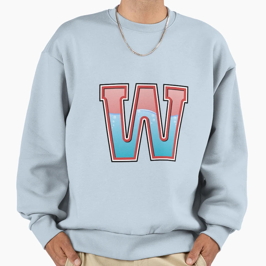 Alphabet Letter W Sweatshirt - Novelty Apparel Men Women - T-Shirt, Sweatshirt, Hoodie