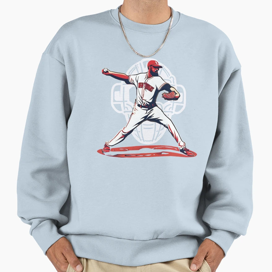 Baseball Hitter Sweatshirt - Minimalist Print Men Women - T-Shirt, Sweatshirt, Hoodie