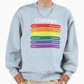 Chicago Pride Rainbow Flag Color Sweatshirt - Minimalist Print Unisex - T-Shirt, Sweatshirt, Hoodie