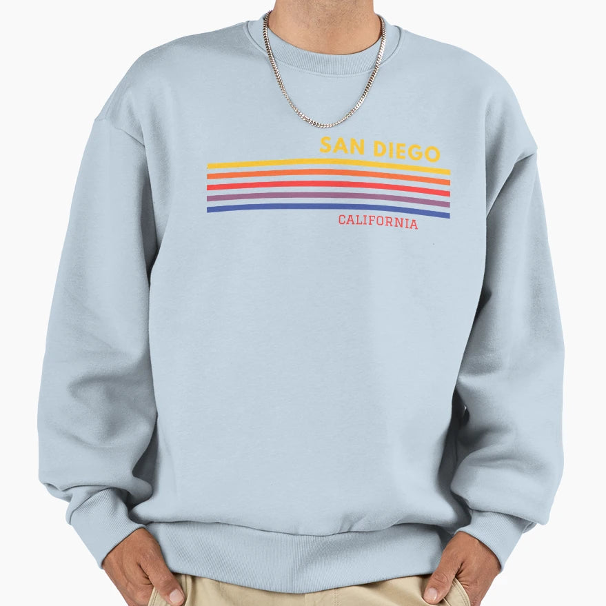 San Diego California Sweatshirt - Aesthetic Graphic Men Women - T-Shirt, Sweatshirt, Hoodie
