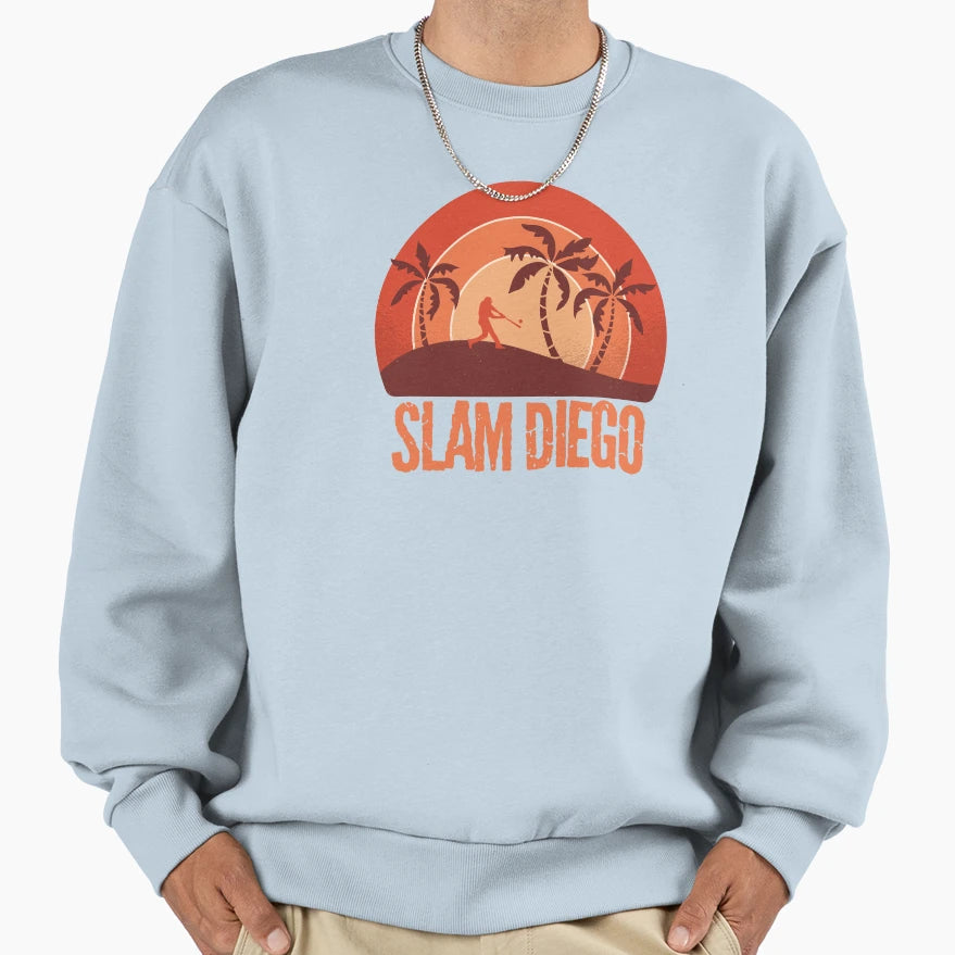 Slam Diego Sunset Palm Tree Diego Sweatshirt - Novelty Apparel Unisex - T-Shirt, Sweatshirt, Hoodie