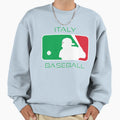 Italy Baseball Fan Italian Flag Sweatshirt - Novelty Apparel for Adults - T-Shirt, Sweatshirt, Hoodie
