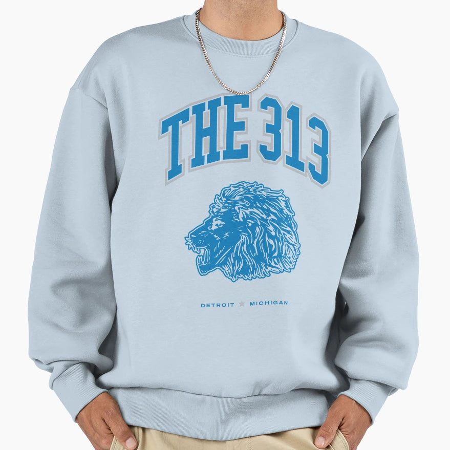 Detroit 313 Football Sweatshirt - Graphic Print for Adults - T-Shirt, Sweatshirt, Hoodie