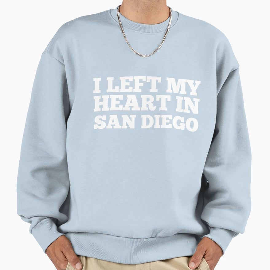 I Left My Heart San Diego Love Native T-Shirt - Novelty Apparel Men Women - T-Shirt, Sweatshirt, Hoodie