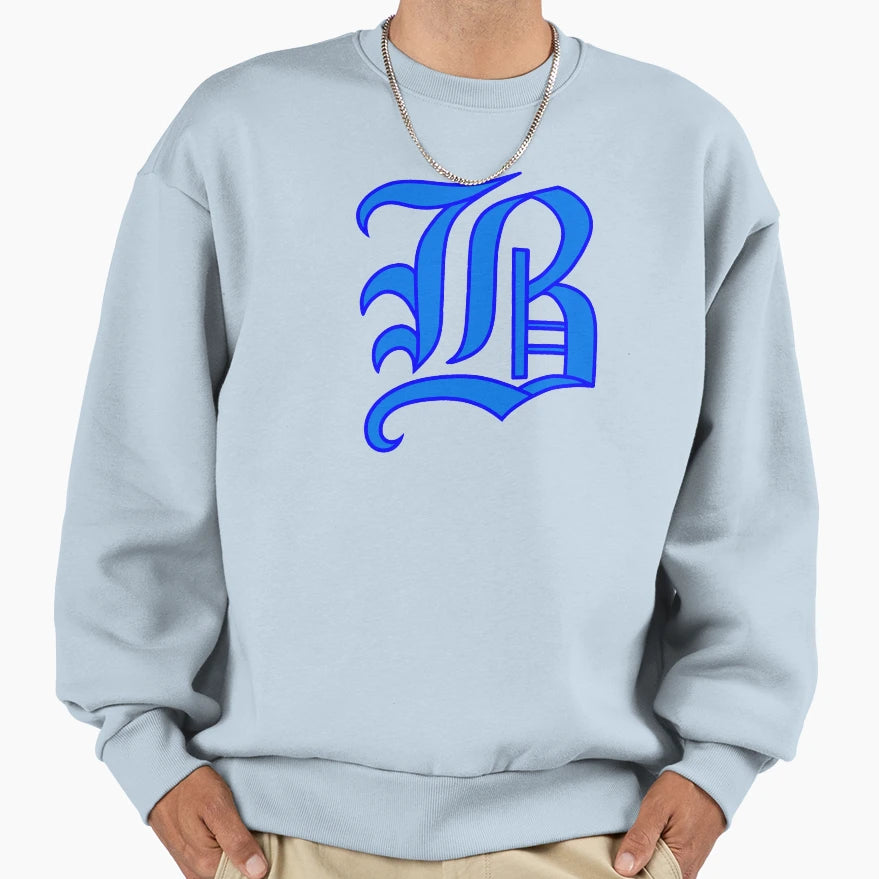 B Old English Alphabet Sweatshirt - Aesthetic Graphic Men Women - T-Shirt, Sweatshirt, Hoodie