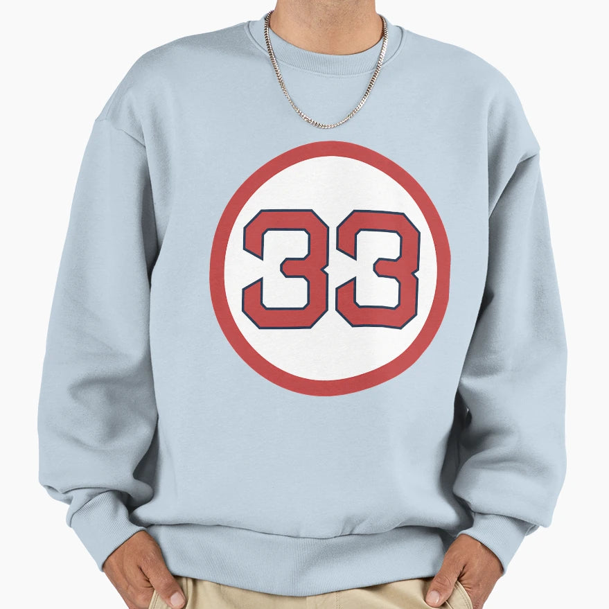 Jason Varitek 33 Jersey Number Sweatshirt - Minimalist Print Men Women - T-Shirt, Sweatshirt, Hoodie