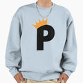 Crowned Monogram Letter P Sweatshirt - Casual Everyday Wear Unisex - T-Shirt, Sweatshirt, Hoodie