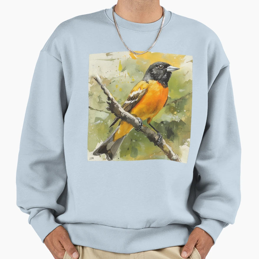 Male Baltimore Oriole Sweatshirt - Novelty Apparel Men Women - T-Shirt, Sweatshirt, Hoodie