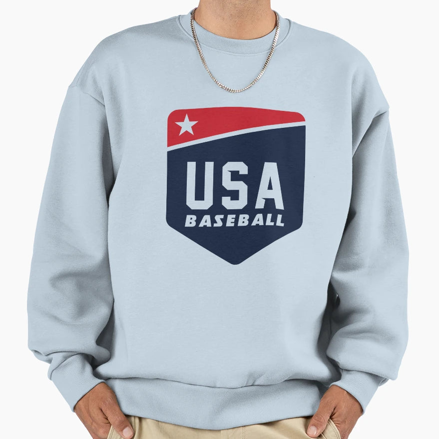 Usa Baseball Sweatshirt - Fun Novelty Design for Adults - T-Shirt, Sweatshirt, Hoodie