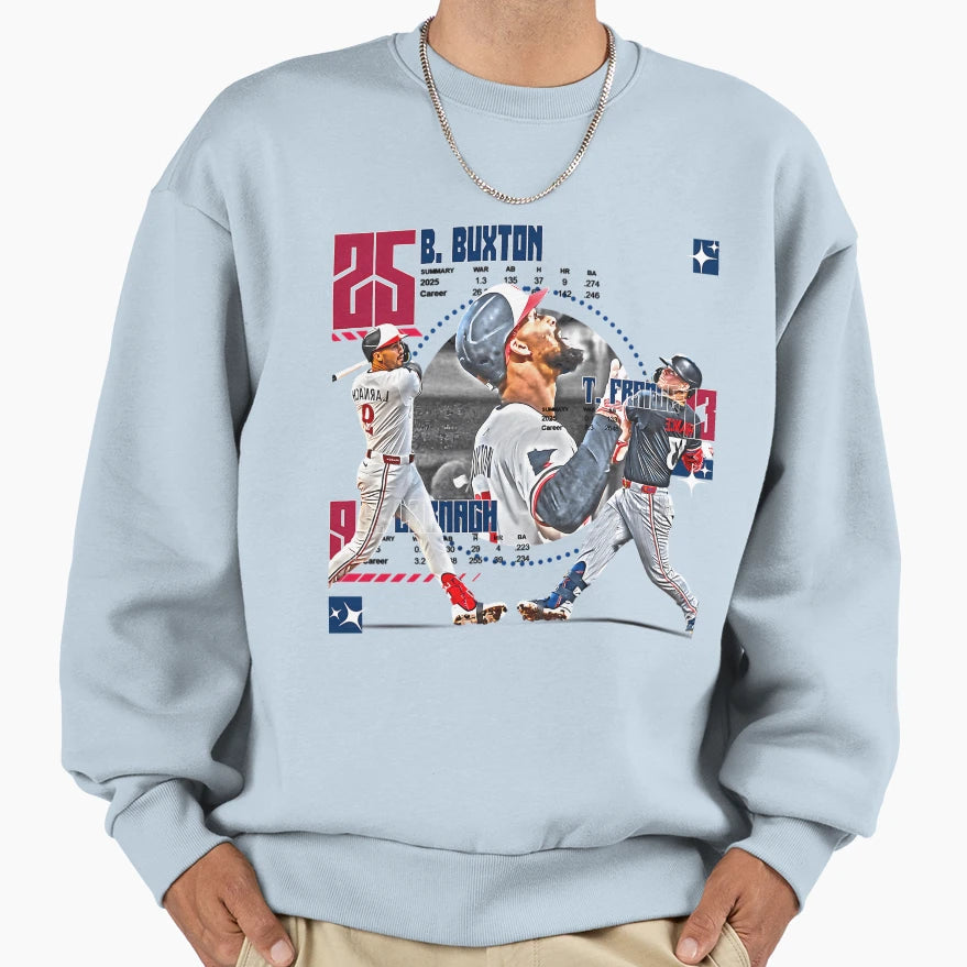 Minnesota Baseball Squad Sweatshirt - Custom Art Print Unisex - T-Shirt, Sweatshirt, Hoodie