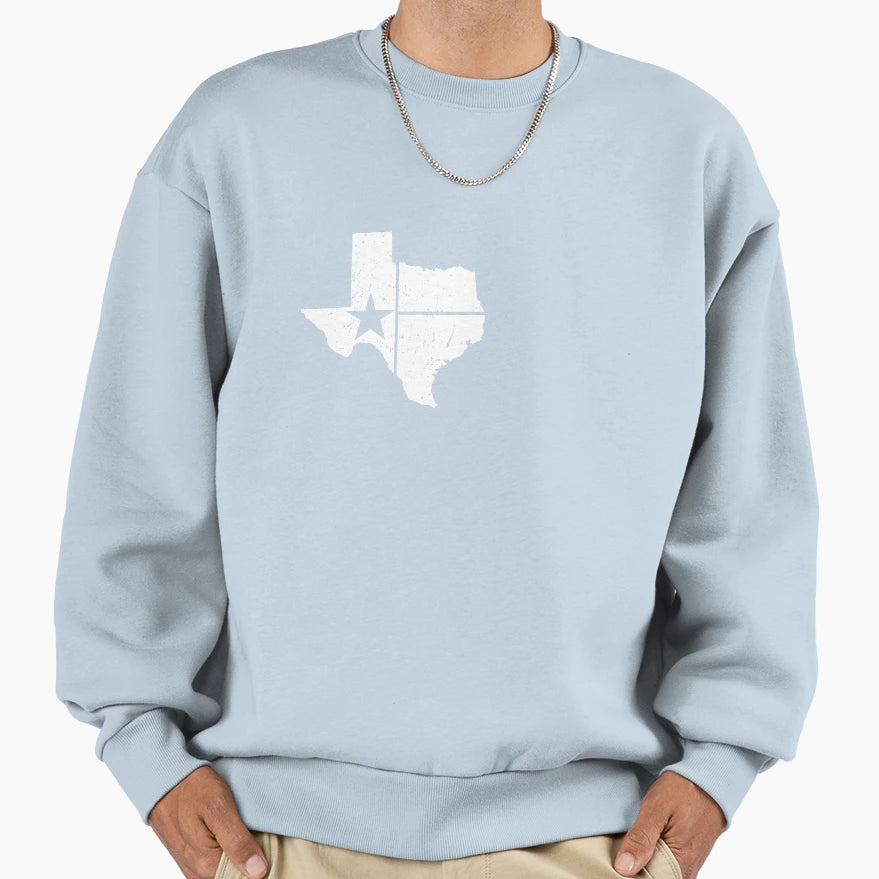 Threadrock Texas State Flag Texan Sweatshirt - Custom Art Print Unisex - T-Shirt, Sweatshirt, Hoodie