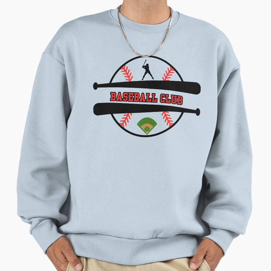 Baseball Club Baseball Sweatshirt - Minimalist Print Men Women - T-Shirt, Sweatshirt, Hoodie
