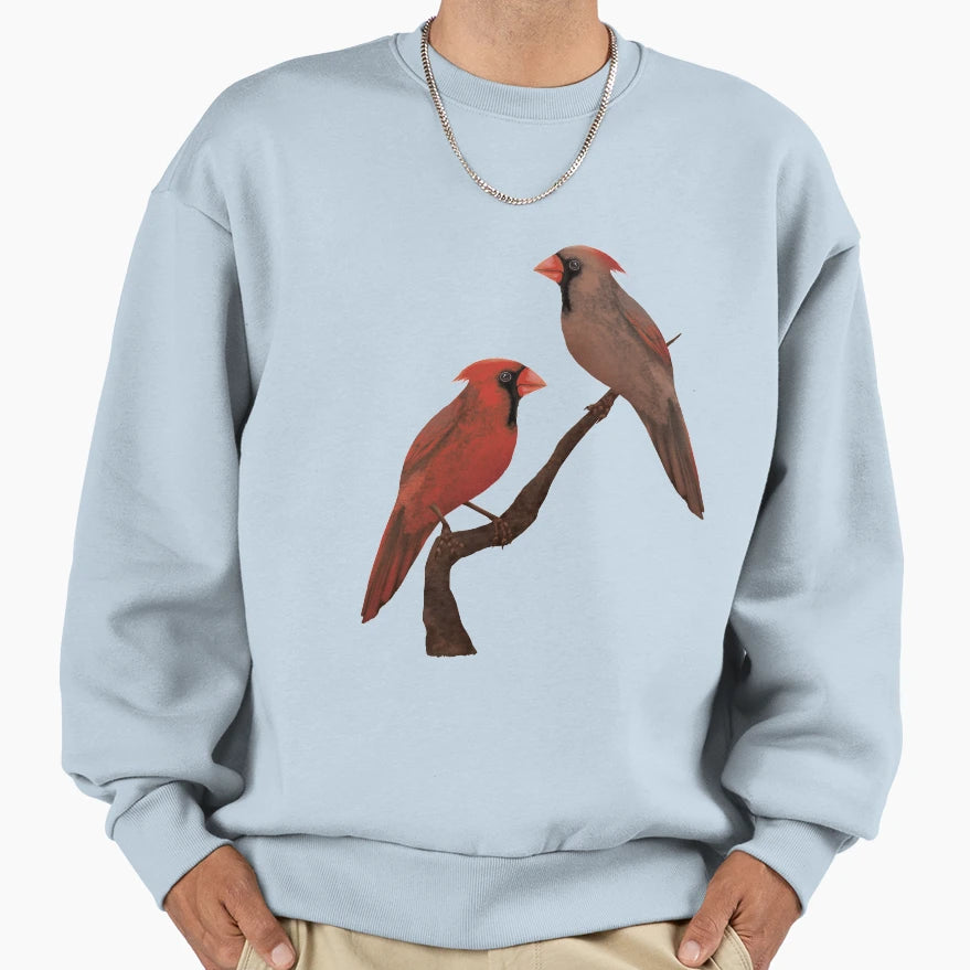 Male Female Northern Cardinals Sweatshirt - Novelty Apparel for Adults - T-Shirt, Sweatshirt, Hoodie