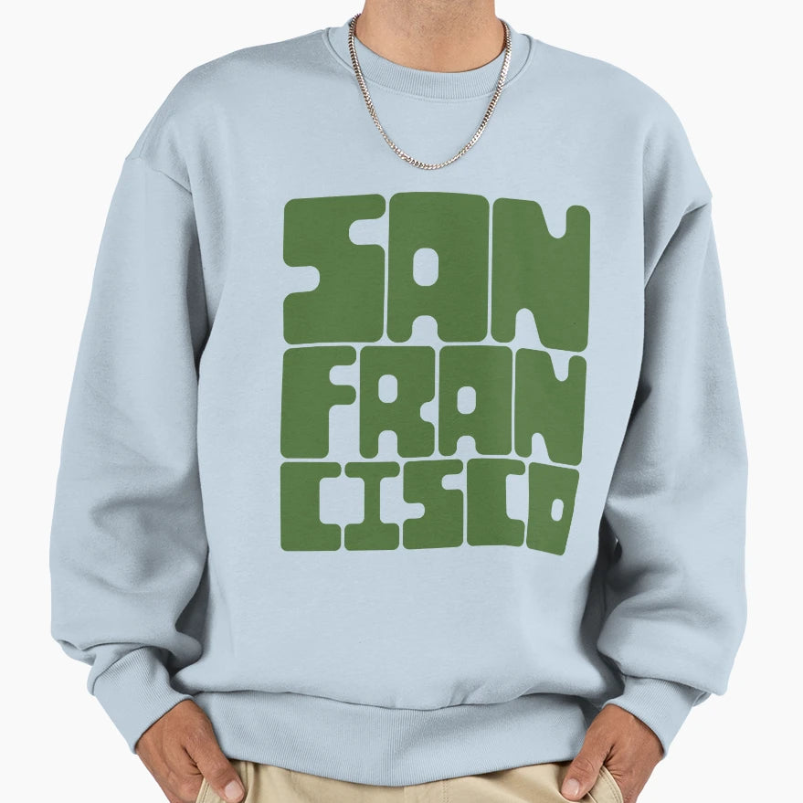 San Francisco Treetop Green Sweatshirt - Custom Art Print Men Women - T-Shirt, Sweatshirt, Hoodie