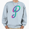 Letter P Neon Multicolor Sweatshirt - Fun Novelty Design for Adults - T-Shirt, Sweatshirt, Hoodie