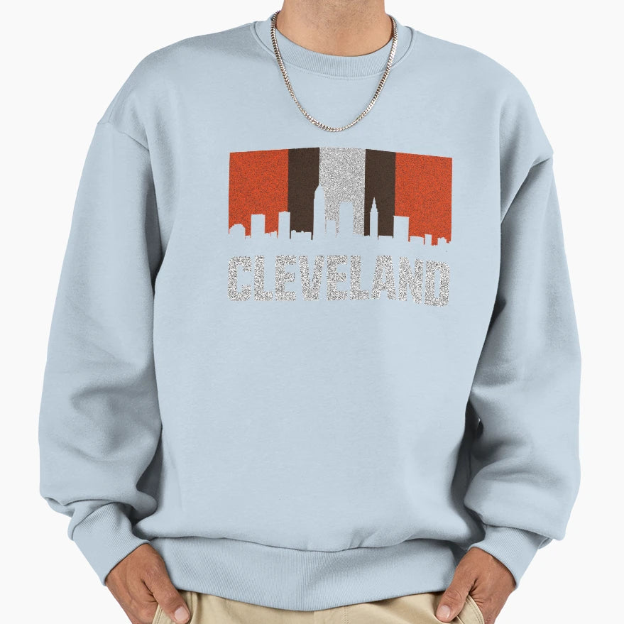 Cleveland Skyline Cle Home State Ohio Sweatshirt - Novelty Apparel Unisex - T-Shirt, Sweatshirt, Hoodie