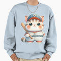 Funny Animals Baseball Graphics Cat Sweatshirt - Streetwear Style Unisex - T-Shirt, Sweatshirt, Hoodie