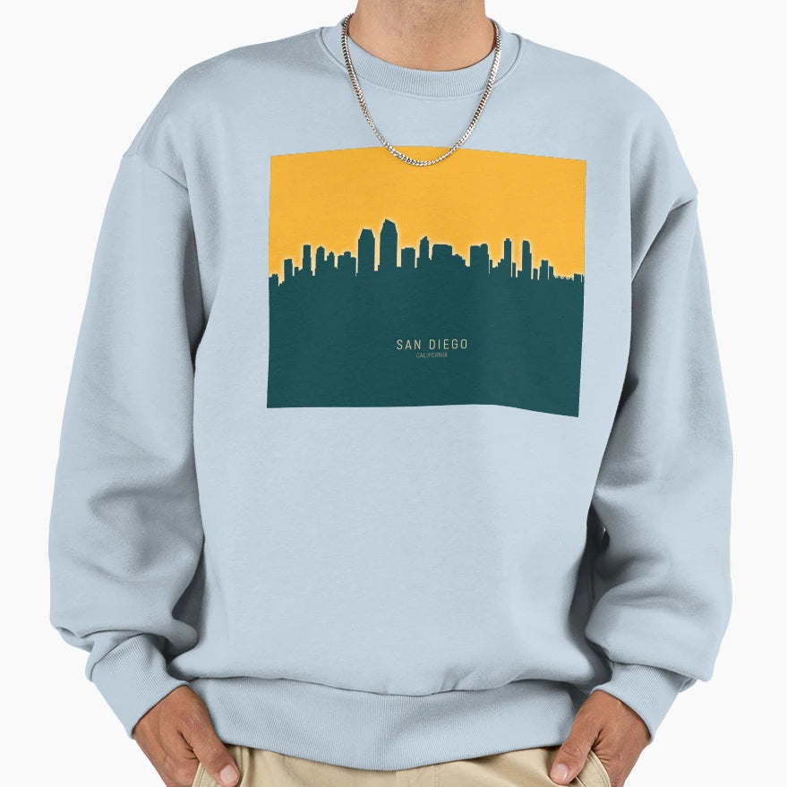 San Diego California Skyline Sweatshirt - Aesthetic Graphic Unisex - T-Shirt, Sweatshirt, Hoodie