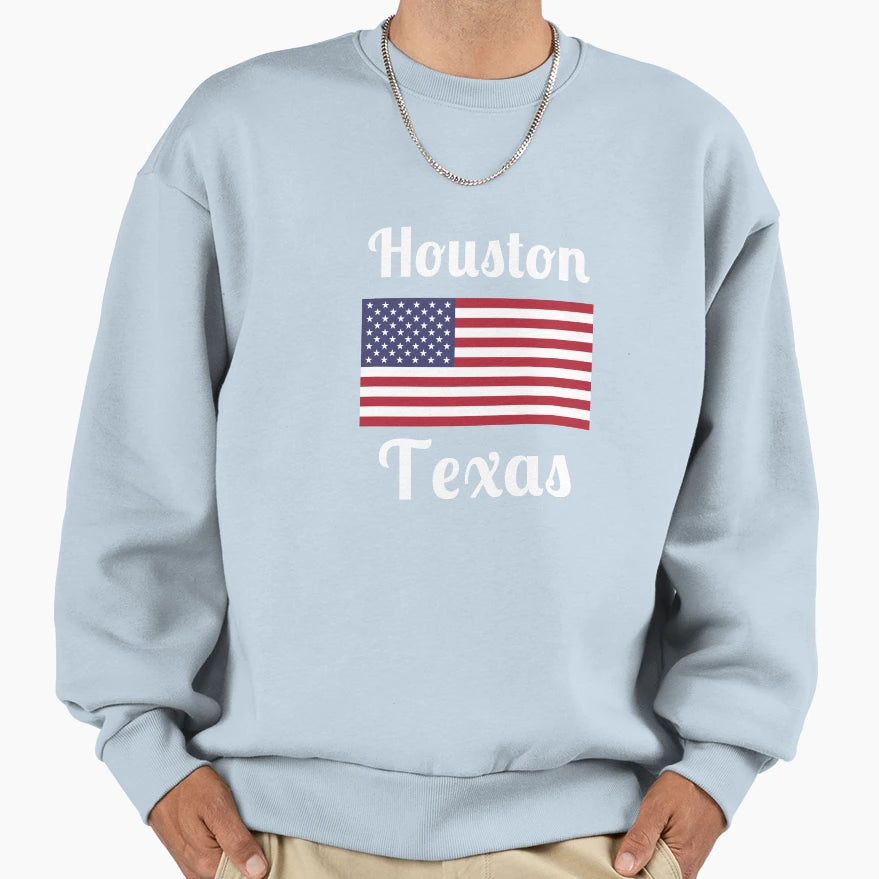 Houston Texas Sweatshirt - Trendy Graphic Unisex - T-Shirt, Sweatshirt, Hoodie