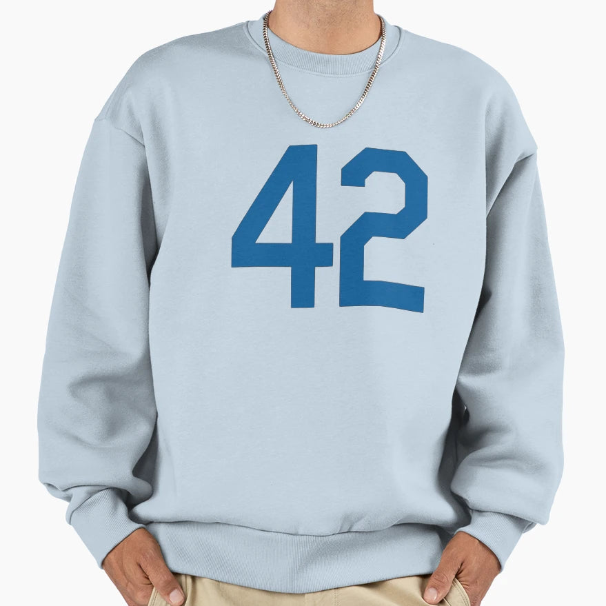 Baseball Number 42 Honoring Sweatshirt - Streetwear Style for Adults - T-Shirt, Sweatshirt, Hoodie
