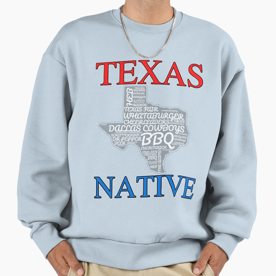 Texas Native Sweatshirt - Minimalist Print Unisex - T-Shirt, Sweatshirt, Hoodie