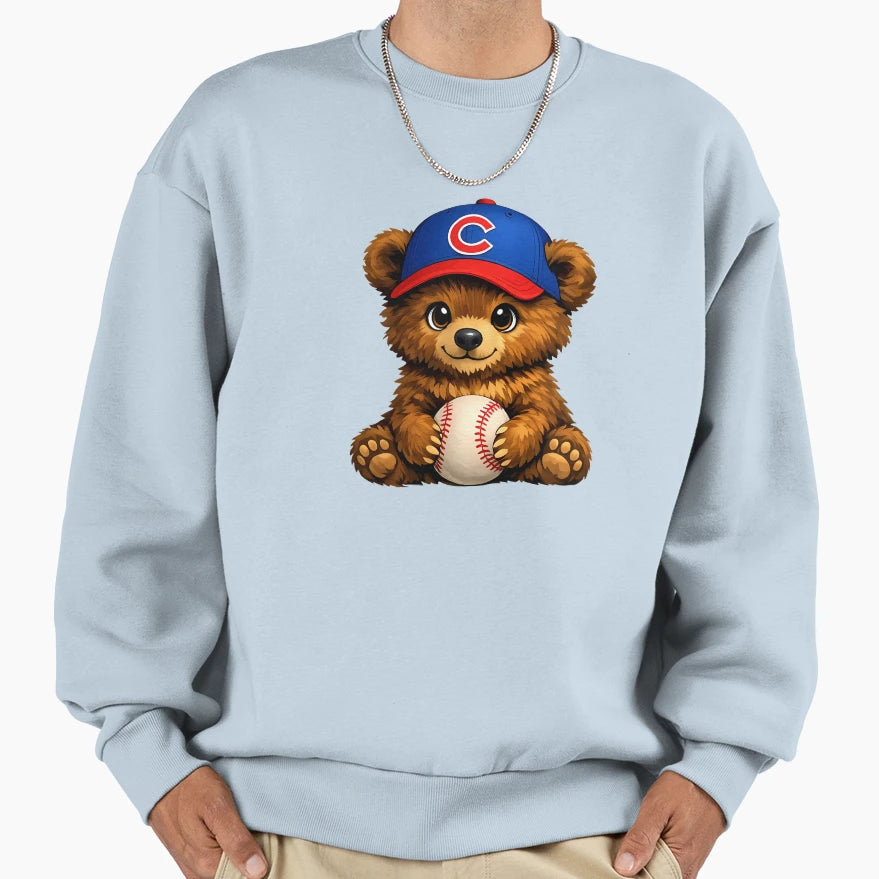 Bear Cub Baseball Sweatshirt - Casual Everyday Wear Men Women - T-Shirt, Sweatshirt, Hoodie