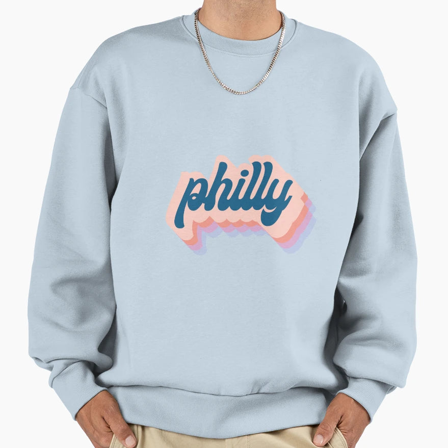 Philly Colorful Sweatshirt - Aesthetic Graphic for Adults - T-Shirt, Sweatshirt, Hoodie