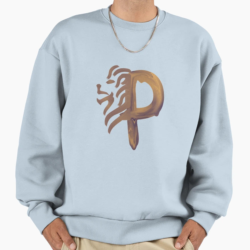 Letters P Lion Sweatshirt - Graphic Print for Adults - T-Shirt, Sweatshirt, Hoodie