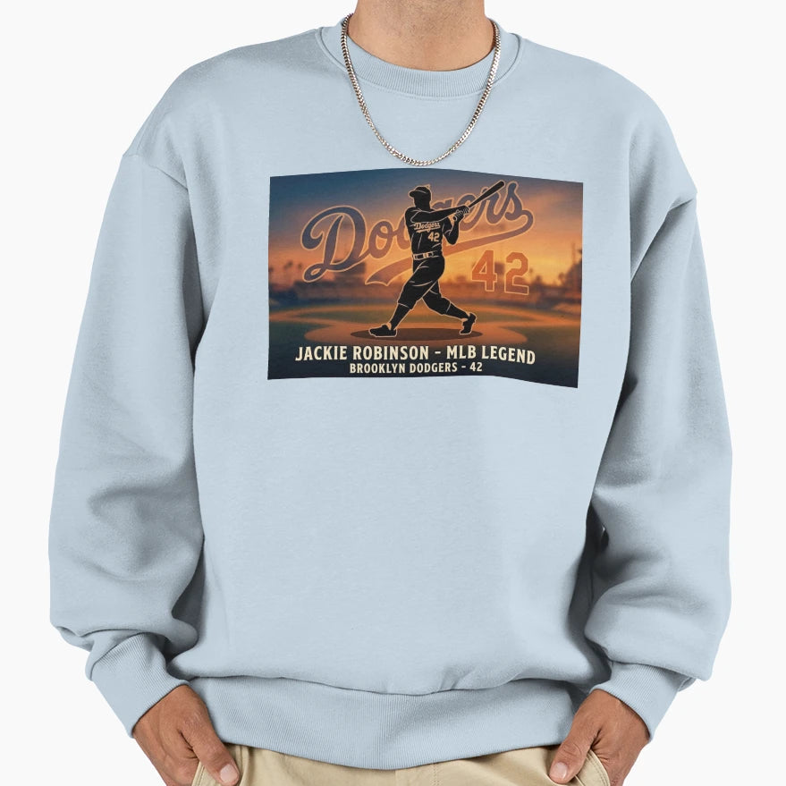 Jackie Robinson Dodgers Legend 42 Sweatshirt - Casual Everyday Wear Unisex - T-Shirt, Sweatshirt, Hoodie
