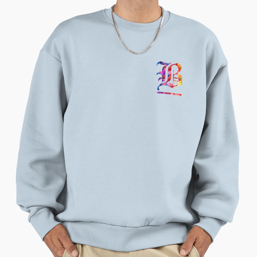 Alphabet B Colorful Sweatshirt - Trendy Graphic for Adults - T-Shirt, Sweatshirt, Hoodie