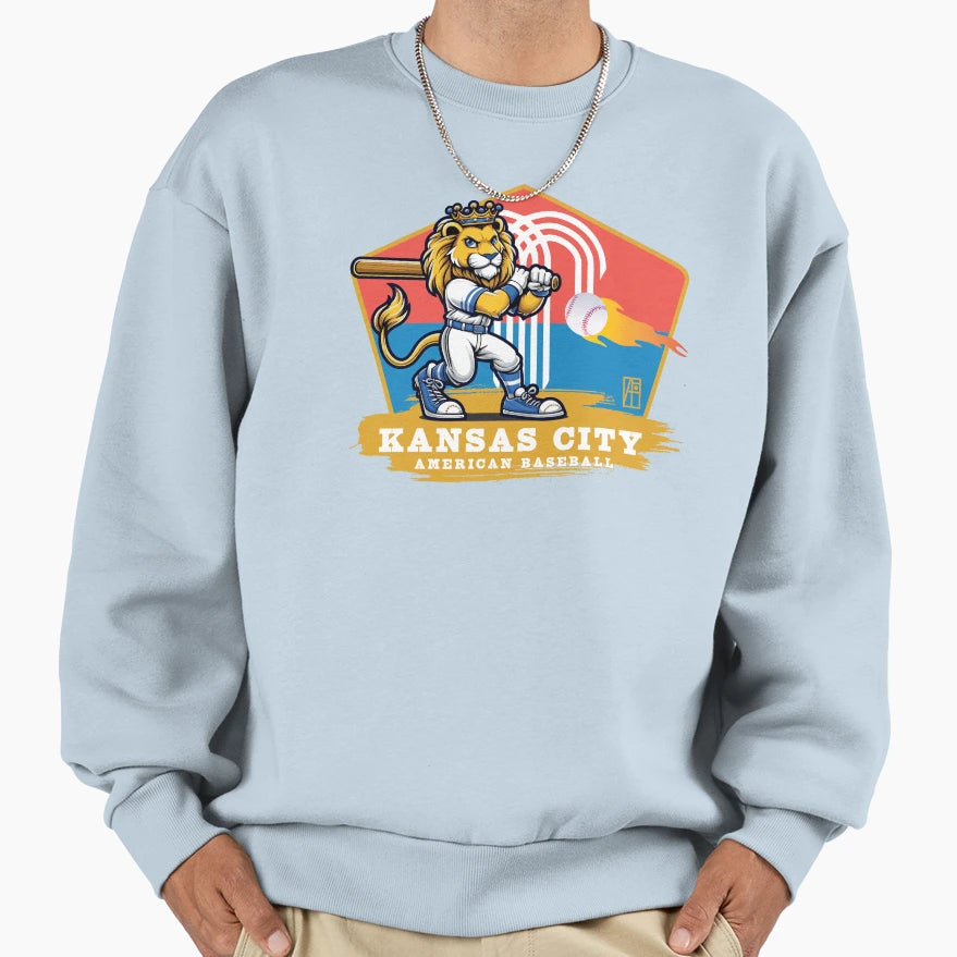 Usa American Baseball Kansas Sweatshirt - Trendy Graphic Men Women - T-Shirt, Sweatshirt, Hoodie
