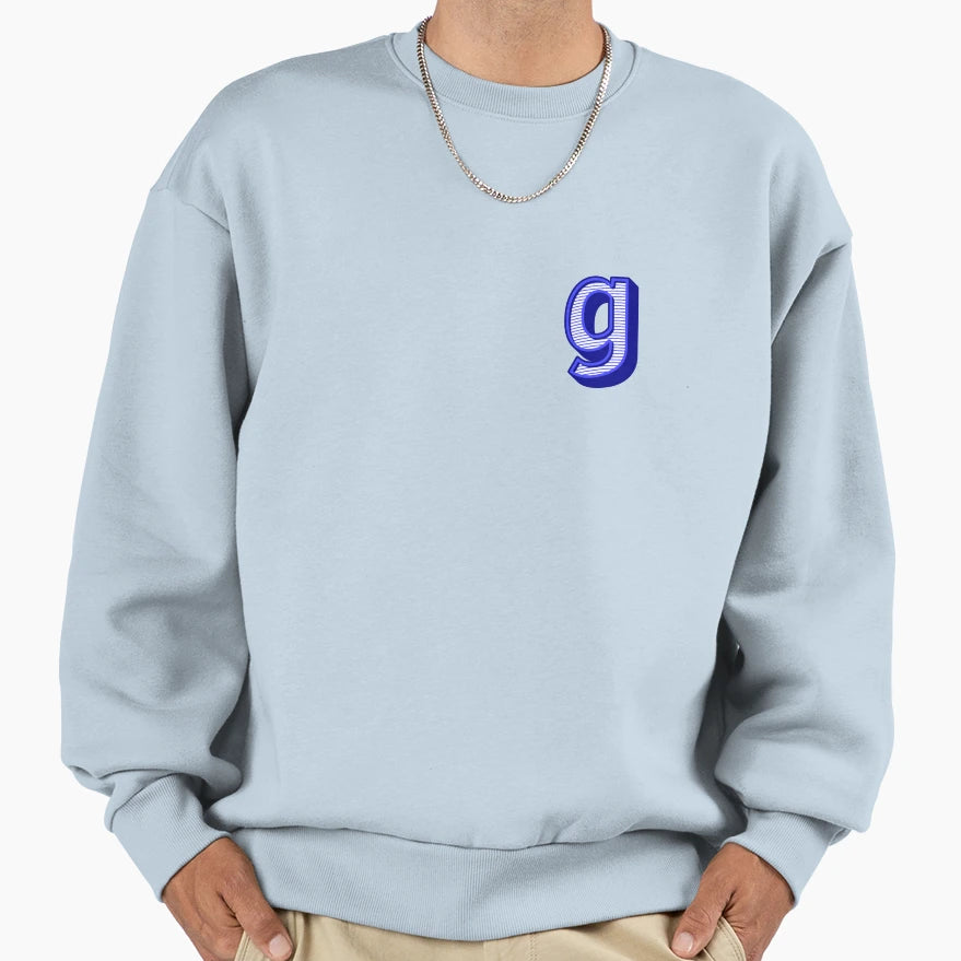 3D Alphabet Letter G Bold Sweatshirt - Minimalist Print for Adults - T-Shirt, Sweatshirt, Hoodie